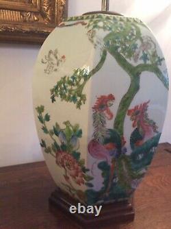 Large Pair Vintage Porcelain Chinese Lamps