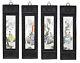 Large Set Of 4 Chinese Painting Figure Porcelain Wall Hanging Plaque
