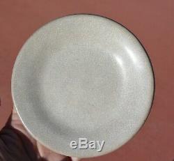 Late 19C Chinese Guan Ge Type Crackle Porcelain Scholar Dish Plate