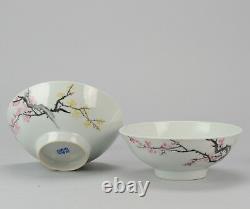 Late Qing/Republic Antique Porcelain Bowl Marked Base Flowers Chinese China