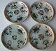 Lot Of 4 Antique Chinese Famille Rose Porcelain Plates -marked