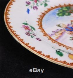 N700 Antique Chinese Qing Qianlong Famille Rose Porcelain Plate
