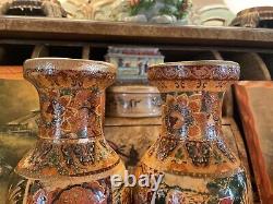 NEW Vintage Chinese Porcelain Birds of Paradise Motif Bud Vase 8 (set of 3)