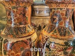 NEW Vintage Chinese Porcelain Birds of Paradise Motif Bud Vase 8 (set of 3)