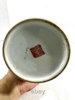 Nice Antique Chinese Porcelain Vase Famille Rose Signed Twice