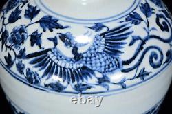 Nice Chinese Hand Painting Blue&white Porcelain Dragon Mei Vase