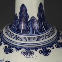 Nice Chinese Hand Painting Blue&white Porcelain Dragon Shang Vase