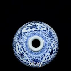 Nice Chinese Hand Painting Blue&white Porcelain Figure Mei Vase