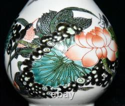 Nice Collectable Art Handmade Painting Famille Rose Porcelain lotus Vase