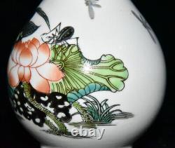 Nice Collectable Art Handmade Painting Famille Rose Porcelain lotus Vase