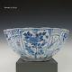 Nice Large Chinese Blue & White Kraak Porcelain Bowl, 17th Ct. Wanli, Ming Period