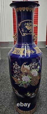 Night blue Chinese porcelain vase 41 Inch Tall