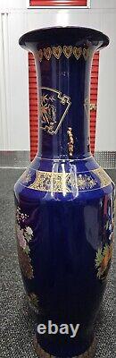 Night blue Chinese porcelain vase 41 Inch Tall