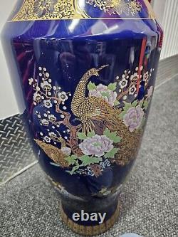 Night blue Chinese porcelain vase 41 Inch Tall