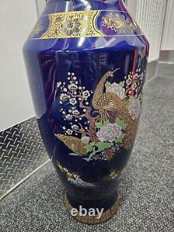 Night blue Chinese porcelain vase 41 Inch Tall