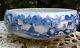 Old Chinese Blue And White Porcelain Censer With Figures In Landscape Ming Dynasty