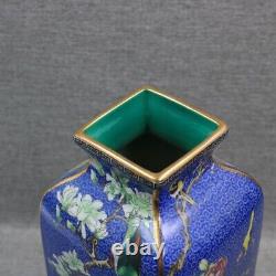 Old Chinese porcelain Qing Dynasty Color Painted Gilt flower bird Vase 3186
