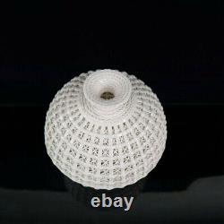 Old Chinese porcelain White glaze handmade Hollow out weaving vase