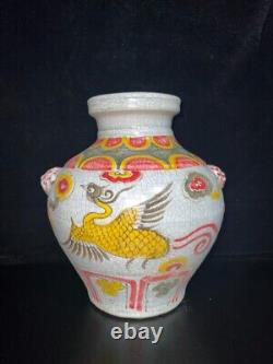 Old Chinese porcelain song color Painted Phoenix pattern jar pots 484