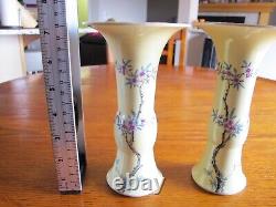 One pair antique Chinese porcelain GU vases, maybe Qian Long Period