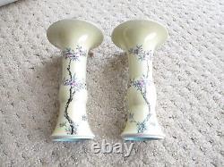 One pair antique Chinese porcelain GU vases, maybe Qian Long Period