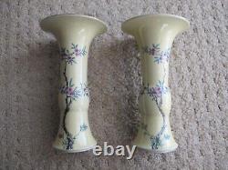 One pair antique Chinese porcelain GU vases, maybe Qian Long Period