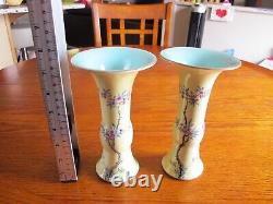 One pair antique Chinese porcelain GU vases, maybe Qian Long Period