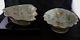 Pair Antique Chinese Famille Rose Celadon Porcelain Footed Dish Bowl Dish
