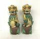 Pair Antique Chinese Porcelain Foo Dogs