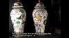 Pair Antique Chinese Porcelain Urns Vases Ginger Jars