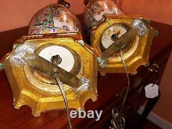 Pair Antique Chinese Porcelain Vases Mounted as Lamps Exceptional Quality