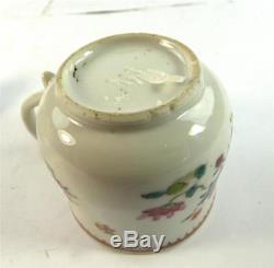 Pair Antique Chinese Qing Qianlong Famille Rose Porcelain Custard Cups