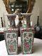 Pair Of 1930s Chinese Export Rose Medallion Porcelain Vases