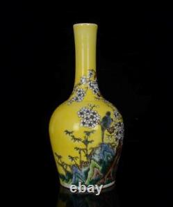 Pair Old Chinese Famille Rose Porcelain Vase Daoguang Marked St393