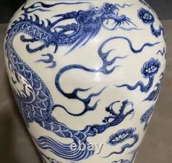 Pair of 61cm XXL Antique Chinese Blue and White Porcelain Vase Home Displayment