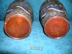 Pair of Chinese cloisonné vases