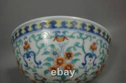Perfect Chinese Antique DouCai Hand Painting Porcelain Bowl Marked QianLong