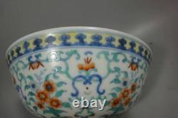 Perfect Chinese Antique DouCai Hand Painting Porcelain Bowl Marked QianLong