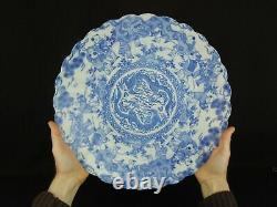 Plate 40cm Chinese Porcelain Blue and White Dragon Theme Kangxi Dynasty