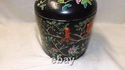 Qing Dynasty Ceramic Pottery Canister w Lid Great QingTong Zhi Period Lidded 2