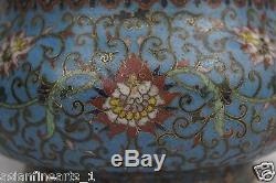 Qing Dynasty Chinese Antique Cloisonne Enamel Porcelain Vase Incense Burners 561