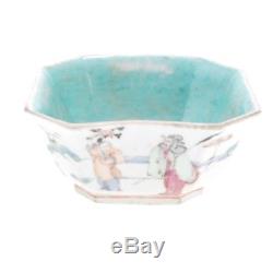 Qing Dynasty Chinese Famille Rose Porcelain Bowl Square