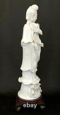 Quan Yin 16Large Blanc De Chine Chinese Porcelain Statue Guanyin Kwanyin