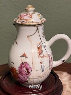Small Chinese Antique Porcelain 18th Century Milk Or Cream Jar