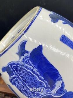 Superb Antique Chinese Blue And White Porcelain Jar