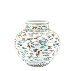 Superb Chinese Qing Qianlong Doucai Bat in Cloud Water Pot Form Porcelain Vase