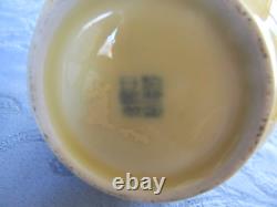 VTG Chinese porcelain Yellow vase White Paste Jingdezhen Zhi 7.5 Marked