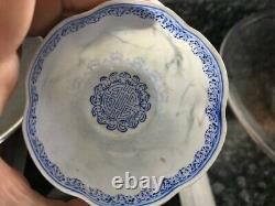 Very Rare Antique Chinese Porcelain tiny bowl Qianlong Mark Qing or Republican