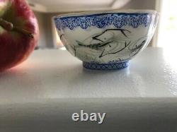 Very Rare Antique Chinese Porcelain tiny bowl Qianlong Mark Qing or Republican