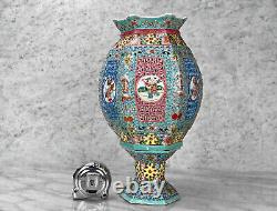 Vintage Chinese Famille Rose Porcelain Enamel Wedding Lantern
